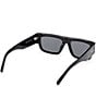 MCM Unisex MW0019 54mm Rectangle Sunglasses, Color:Shiny Black/Smoke - Image 5