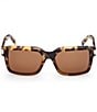 MCM Unisex MW0020 54mm Havana Square Sunglasses, Color:Havana/Roviex - Image 2