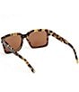 MCM Unisex MW0020 54mm Havana Square Sunglasses, Color:Havana/Roviex - Image 4