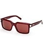 MCM Unisex MW0020 54mm Square Sunglasses, Color:Shiny Bordeaux/Bordeaux - Image 1