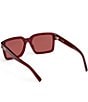 MCM Unisex MW0020 54mm Square Sunglasses, Color:Shiny Bordeaux/Bordeaux - Image 4