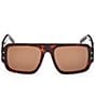 MCM Unisex MW0022 55mm Navigator Sunglasses, Color:Dark Havana/Brown - Image 2