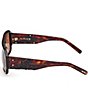 MCM Unisex MW0022 55mm Navigator Sunglasses, Color:Dark Havana/Brown - Image 3