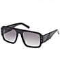 MCM Unisex MW0022 55mm Navigator Sunglasses, Color:Shiny Black/Smoke - Image 1