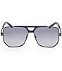 MCM Unisex MW0023 59mm Navigator Sunglasses, Color:Matte Dark Ruthenium/Smoke - Image 2