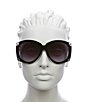 MCM Women's 61mm Round Gradient Frame Sunglasses, Color:Black/Smoke - Image 2