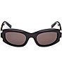 MCM Women's MW0006 53mm Oval Sunglasses, Color:Shiny Black/Smoke - Image 2