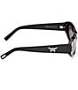 MCM Women's MW0006 53mm Oval Sunglasses, Color:Shiny Black/Smoke - Image 4