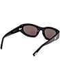 MCM Women's MW0006 53mm Oval Sunglasses, Color:Shiny Black/Smoke - Image 5