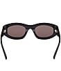 MCM Women's MW0006 53mm Oval Sunglasses, Color:Shiny Black/Smoke - Image 6
