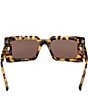 MCM Women's MW0007 52mm Tortoise Rectangle Sunglasses, Color:Blonde Havana/Brown - Image 6