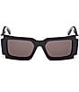 MCM Women's MW0007 52mm Rectangle Sunglasses, Color:Shiny Black/Smoke - Image 2