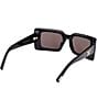MCM Women's MW0007 52mm Rectangle Sunglasses, Color:Shiny Black/Smoke - Image 5