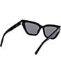 MCM Women's MW0010 54mm Cat Eye Sunglasses, Color:Shiny Black/Smoke - Image 5