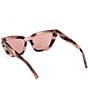 MCM Women's MW0010 54mm Monogram Logo Cat Eye Sunglasses, Color:Pink/Bordeaux - Image 3