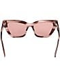 MCM Women's MW0010 54mm Monogram Logo Cat Eye Sunglasses, Color:Pink/Bordeaux - Image 4