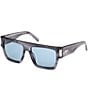 MCM Women's MW0011 55mm Monogram Rectangle Sunglasses, Color:Grey/Blue - Image 1