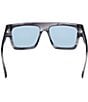 MCM Women's MW0011 55mm Monogram Rectangle Sunglasses, Color:Grey/Blue - Image 5