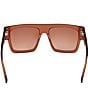 MCM Women's MW0011 55mm Rectangle Sunglasses, Color:Shiny Light Brown/Brown - Image 6