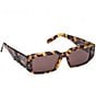MCM Women's MW0013 53mm Tortoise Rectangle Sunglasses, Color:Blonde Havana/Brown - Image 3