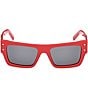 MCM Women's MW0014 53mm Navigator Sunglasses, Color:Shiny Red/Smoke - Image 2
