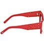 MCM Women's MW0014 53mm Navigator Sunglasses, Color:Shiny Red/Smoke - Image 4