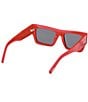 MCM Women's MW0014 53mm Navigator Sunglasses, Color:Shiny Red/Smoke - Image 5