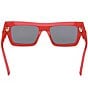 MCM Women's MW0014 53mm Navigator Sunglasses, Color:Shiny Red/Smoke - Image 6