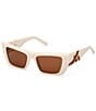 MCM Women's MW0021 52mm Cat Eye Sunglasses, Color:Ivory/Roviex - Image 1
