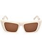 MCM Women's MW0021 52mm Cat Eye Sunglasses, Color:Ivory/Roviex - Image 2