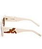 MCM Women's MW0021 52mm Cat Eye Sunglasses, Color:Ivory/Roviex - Image 3