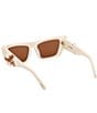 MCM Women's MW0021 52mm Cat Eye Sunglasses, Color:Ivory/Roviex - Image 4