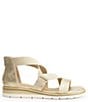 Color:Lt Glod - Image 2 - Alisa Elastic Asymmetrical Wedge Sandals