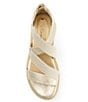 Color:Lt Glod - Image 5 - Alisa Elastic Asymmetrical Wedge Sandals