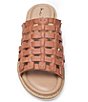 Color:Luggage Leather - Image 4 - Arien Leather Woven Slides