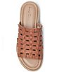 Color:Luggage Leather - Image 5 - Arien Leather Woven Slides
