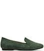 Color:Forest - Image 2 - Brea Suede Smoking Slip-On Flats
