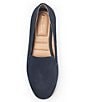 Color:Navy Textured Snake - Image 5 - Brea Textured Snake Suede Smoking Slip-Ons