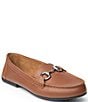 Color:Whiskey - Image 1 - Dayne Leather Bit Buckle Driving Moc Flat Loafers