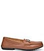 Color:Whiskey - Image 2 - Dayne Leather Bit Buckle Driving Moc Flat Loafers