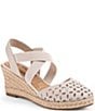 Me Too Shiney Eyelet Espadrille Wedge Sandals - Image 1