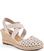 Me Too Shiney Stretch Knit Espadrille Wedge Sandals - Image 1