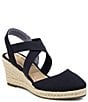 Me Too Shiney Stretch Knit Espadrille Wedge Sandals - Image 1