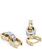 Melinda Maria Ashley Chain Convertible Two Tone Earrings - Image 2