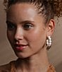 Melinda Maria Life's A Ball Pearl Hoop Earrings, Color:Gold - Image 3