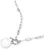 Melinda Maria Life's A Ball Pearl Short Chain Pendant Necklace, Color:Silver - Image 2