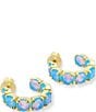 Melinda Maria Oh She Fancy Blue Opal Hoop Earrings, Color:Gold - Image 2