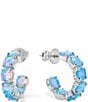 Melinda Maria Oh She Fancy Blue Opal Hoop Earrings, Color:Silver - Image 1