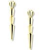 Melinda Maria Serpent Linear Earrings, Color:Gold - Image 1
