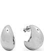 Melinda Maria So Smooth Teardrop Hoop Earrings, Color:Silver - Image 1